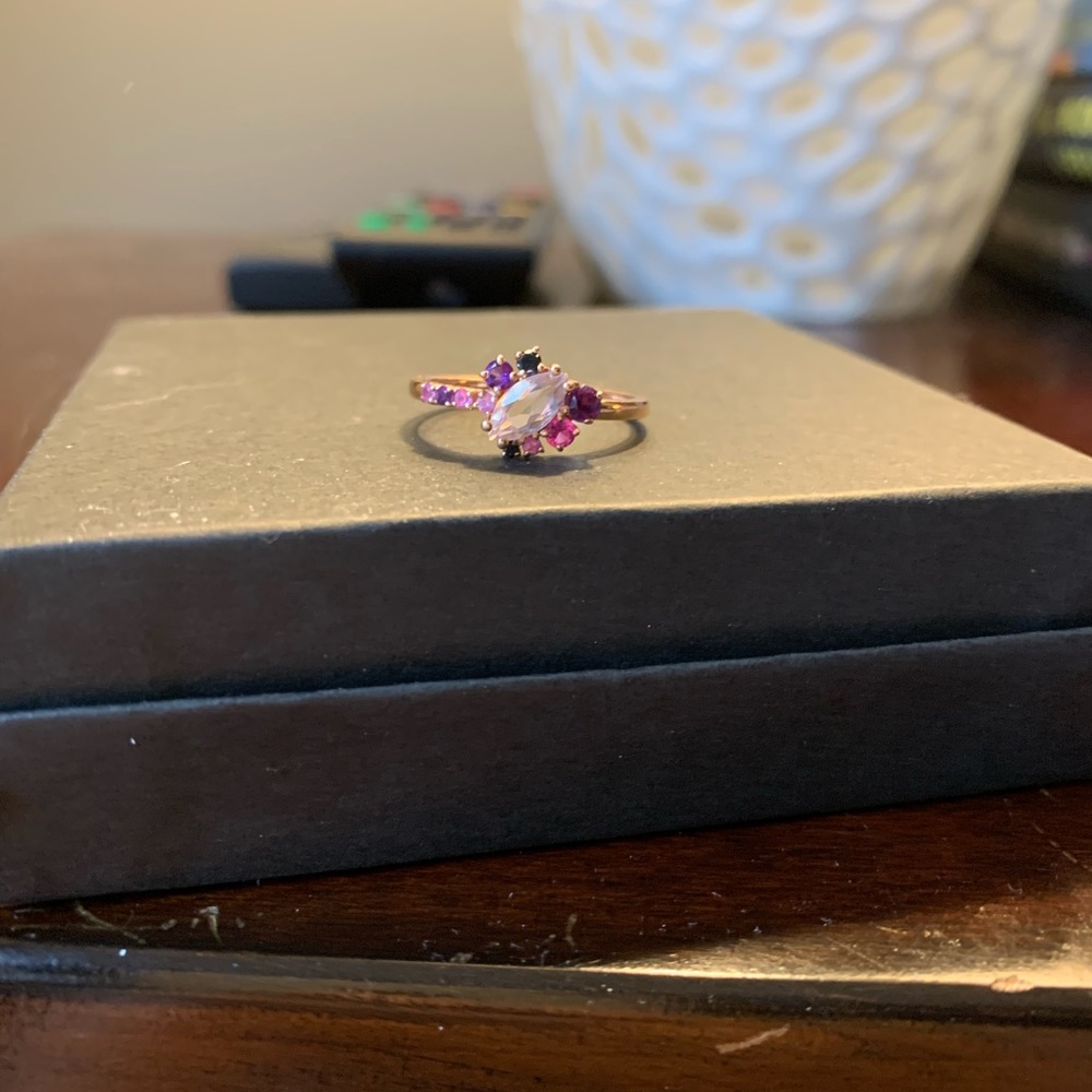 Custom Multi-Stone Cluster Statement Ring